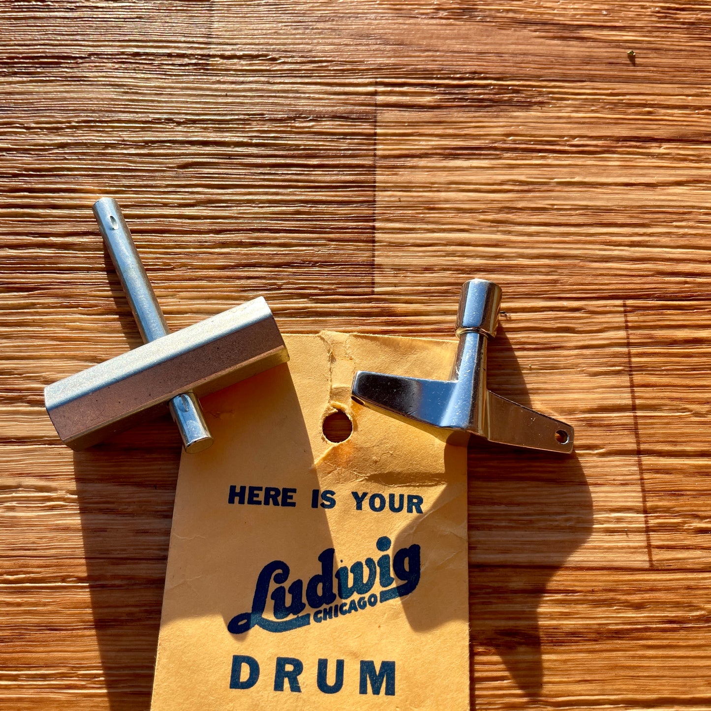 1970s Ludwig Drum Tuning Key and Rail Consolette Hex Wrench Set