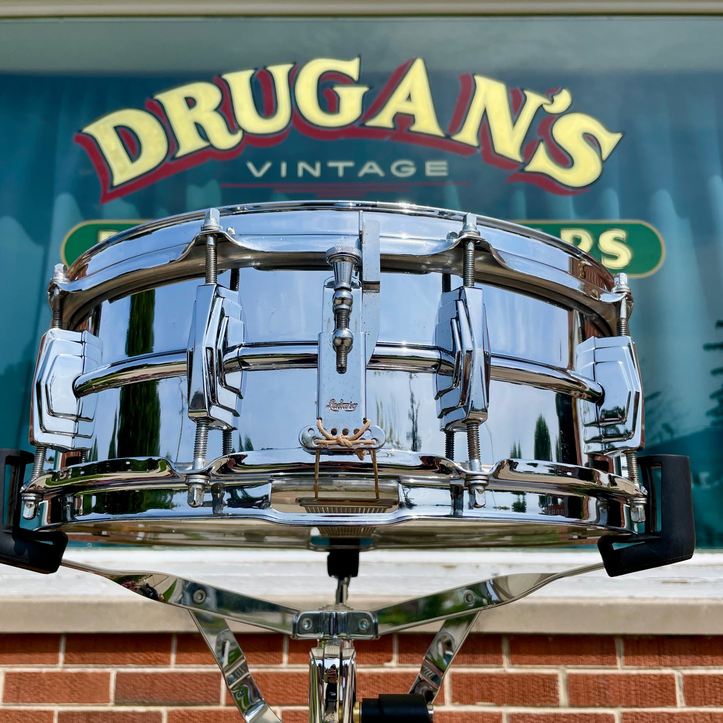 1960s Ludwig 5x14 Pre-Serial Super 400 Supraphonic Chrome Over Brass Snare Drum COB