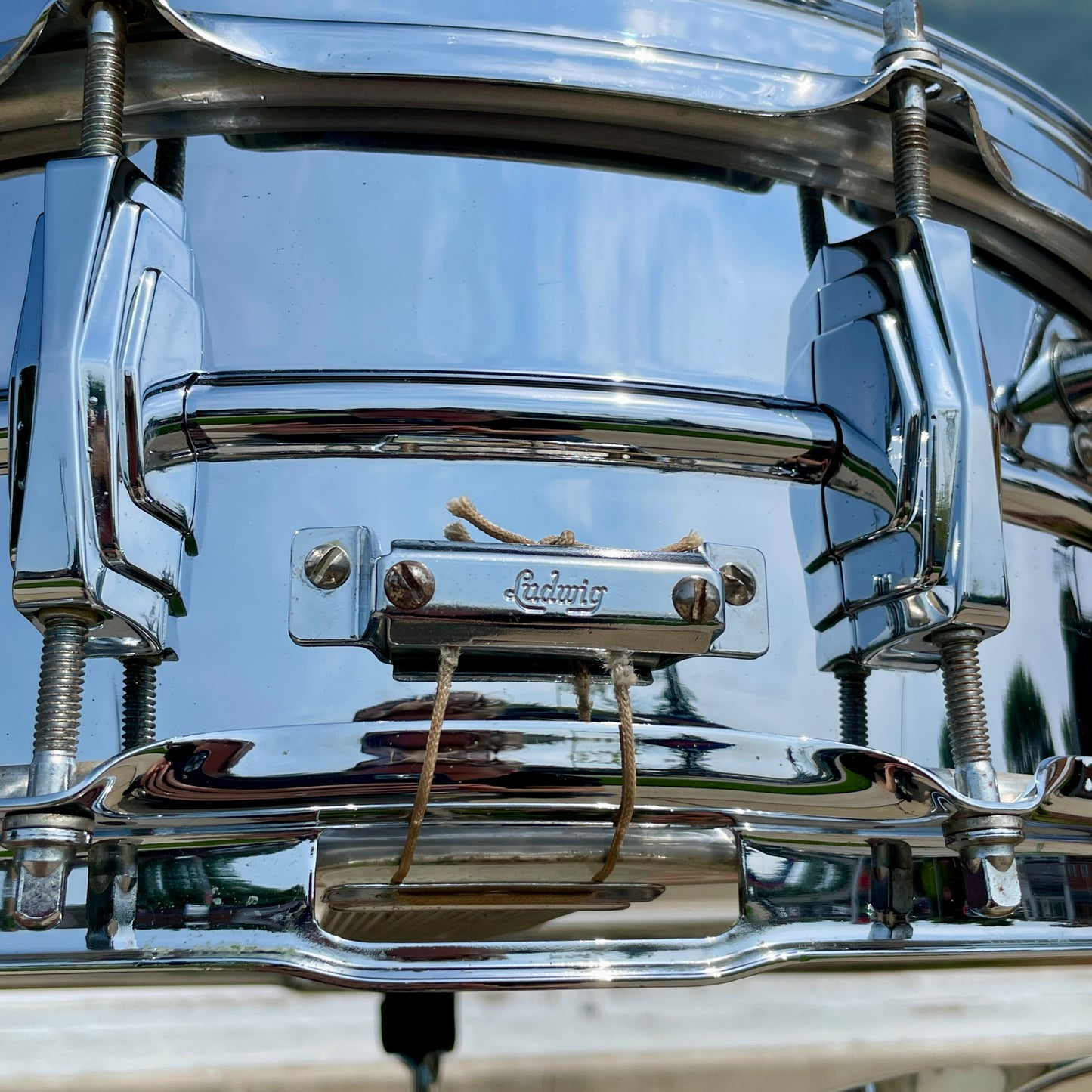 1960s Ludwig 5x14 Pre-Serial Super 400 Supraphonic Chrome Over Brass Snare Drum COB