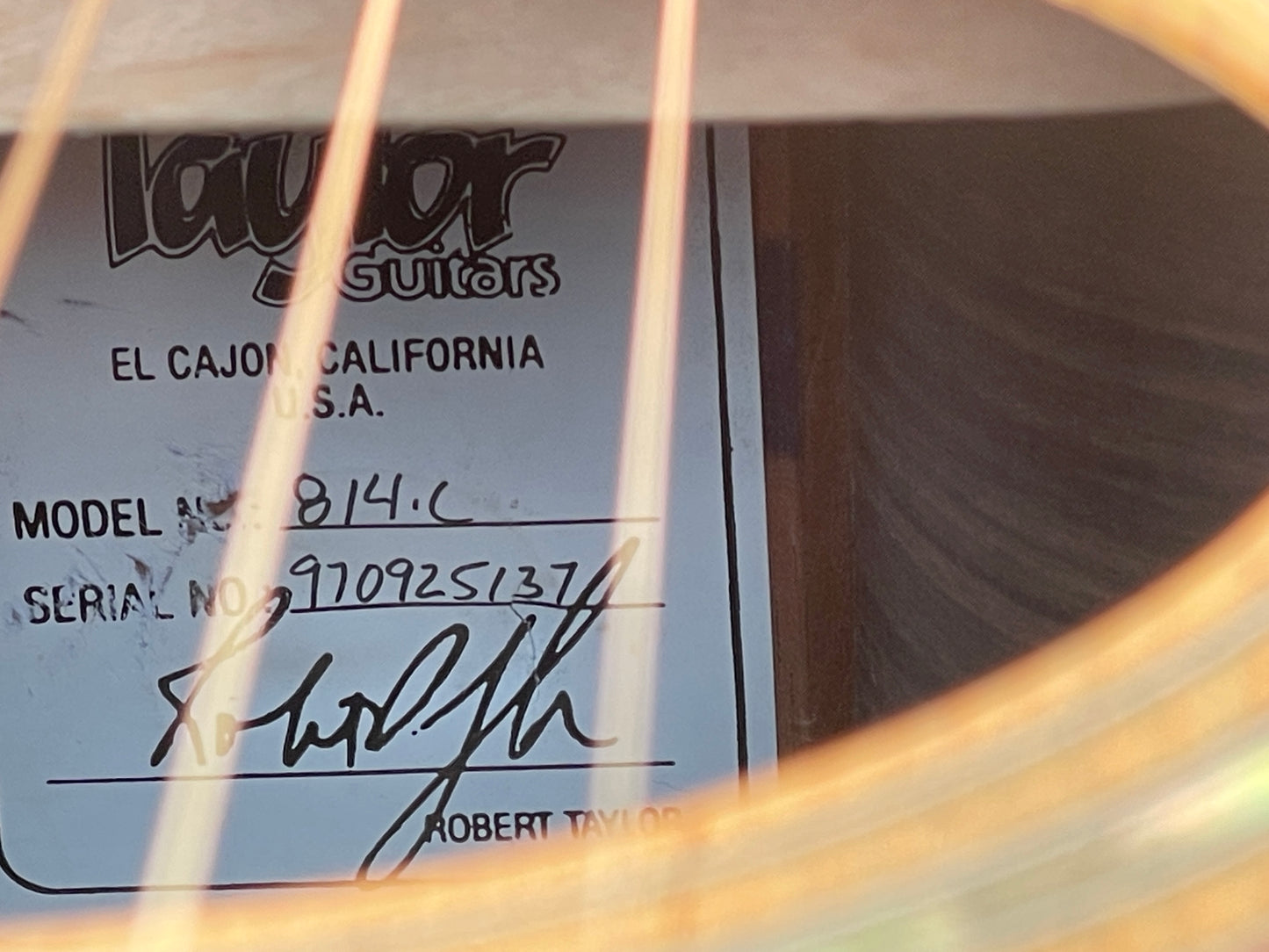 1997 Taylor 814C Grand Auditorium Acoustic Guitar Natural