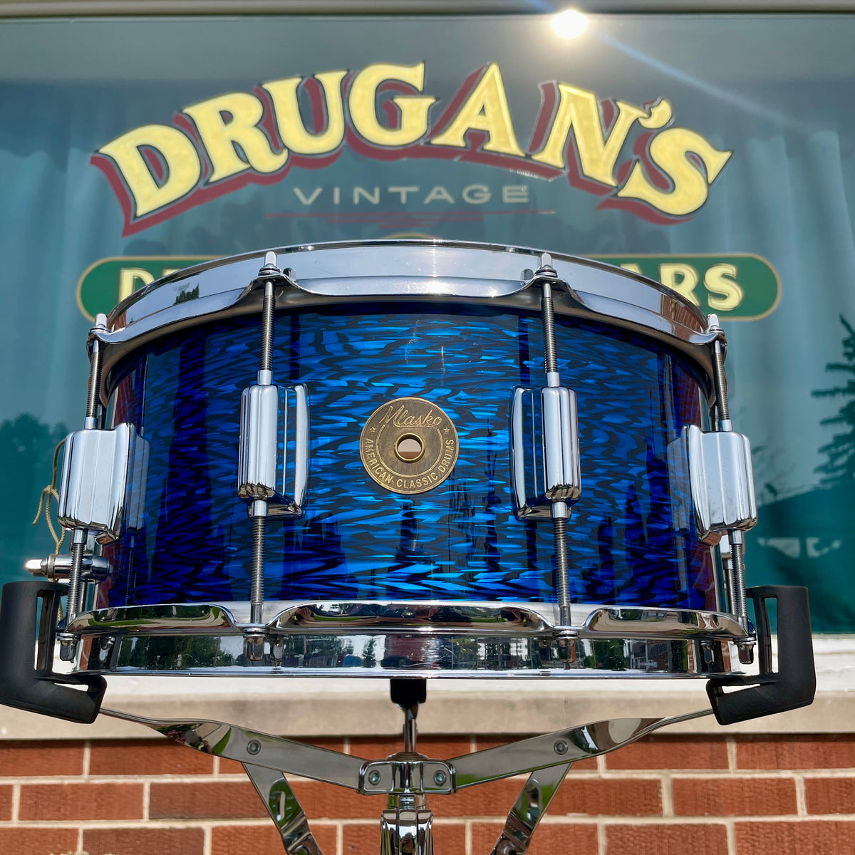 Mlasko 6.5x14 Rogers Tribute Snare Drum Blue Onyx