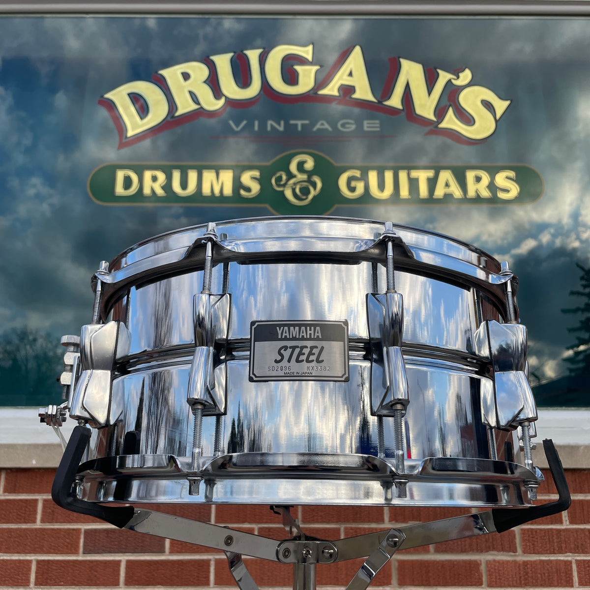 1984 Yamaha 6.5x14 SD-2096 Seamless Steel Snare Drum Made in Japan 