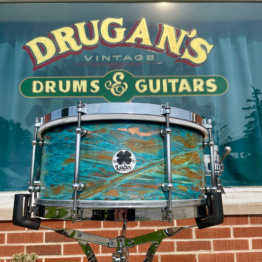 Lucky Drums Company 6.5x14 Copper Snare Drum w/ Patina *Video*