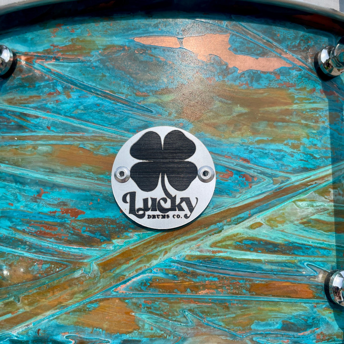 Lucky Drums Company 6.5x14 Copper Snare Drum w/ Patina *Video*