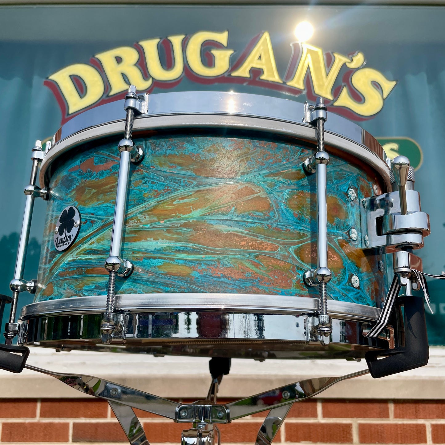 Lucky Drums Company 6.5x14 Copper Snare Drum w/ Patina *Video*
