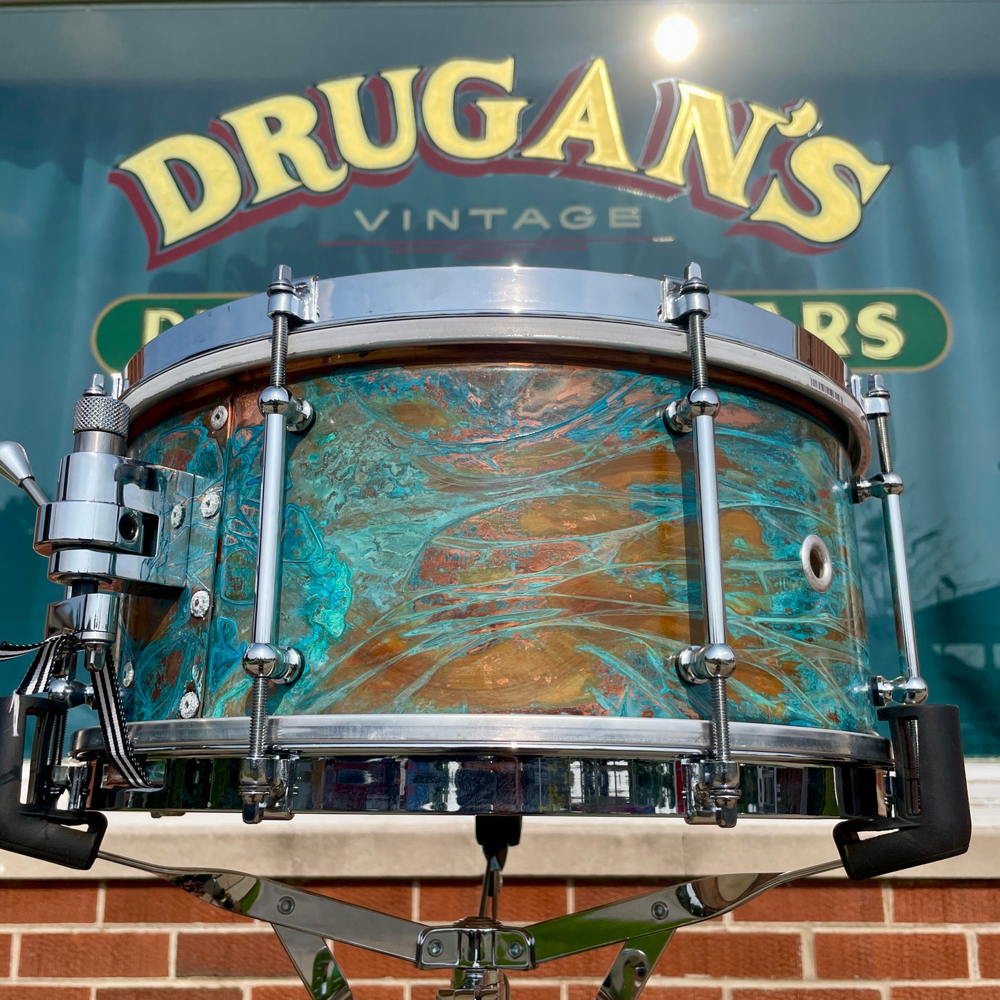 Lucky Drums Company 6.5x14 Copper Snare Drum w/ Patina *Video*