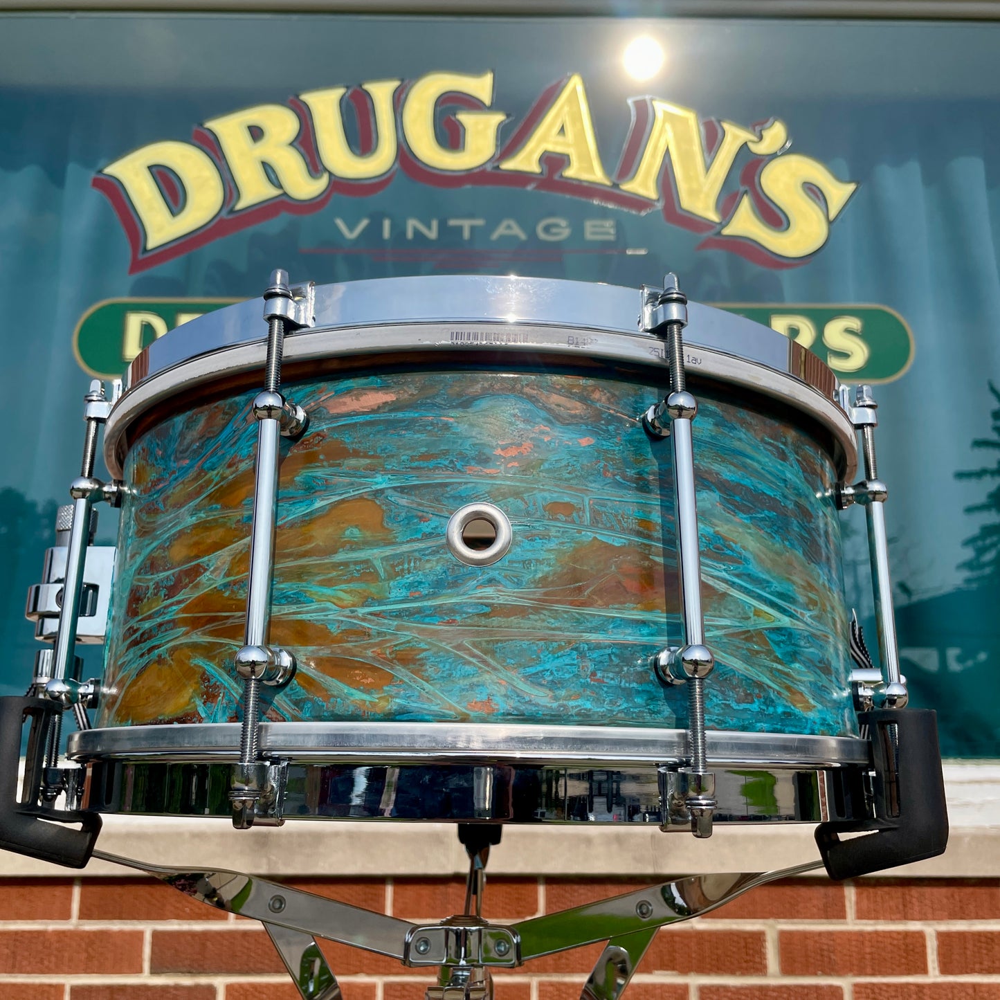 Lucky Drums Company 6.5x14 Copper Snare Drum w/ Patina *Video*