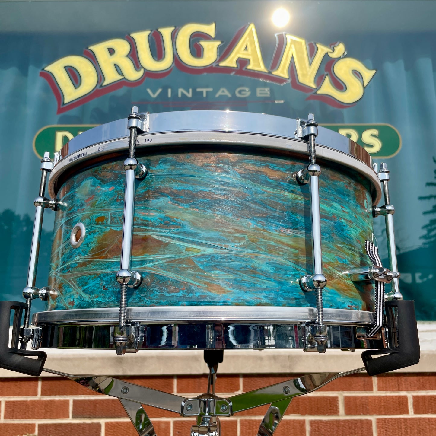 Lucky Drums Company 6.5x14 Copper Snare Drum w/ Patina *Video*