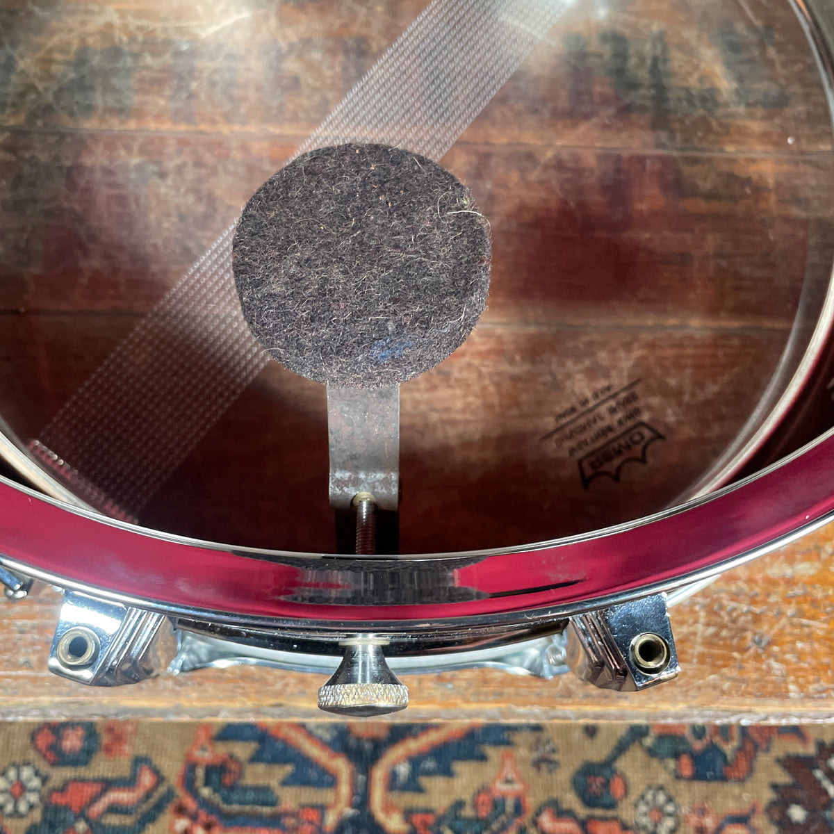 1958-1960 Ludwig 5x14 Supraphonic No. 400 Brass Shell Snare Drum Trans Badge COB