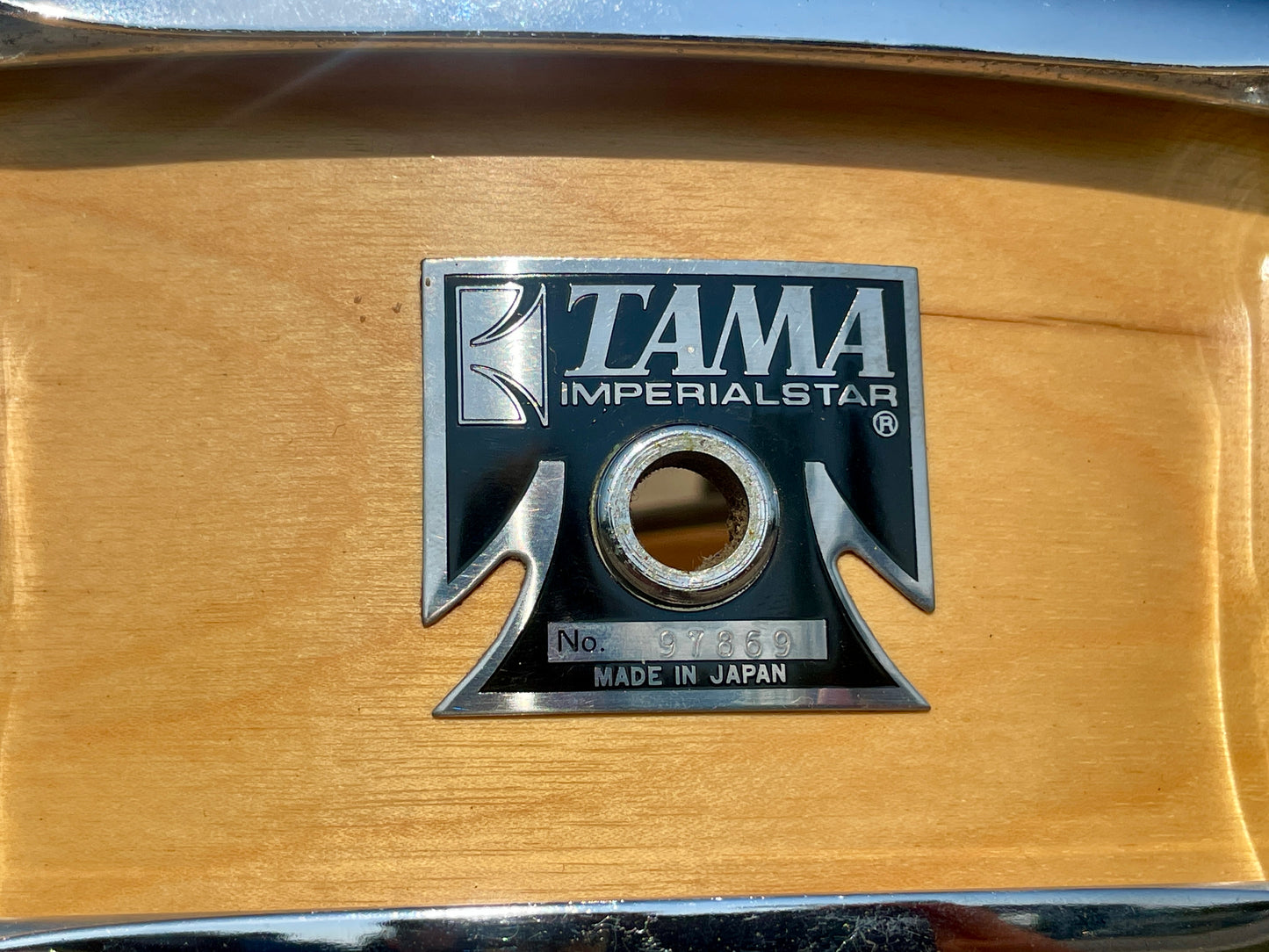 1977 Tama 1 of 1 Joe X. Dube Custom Imperialstar 4.5x15 Snare Drum Natural
