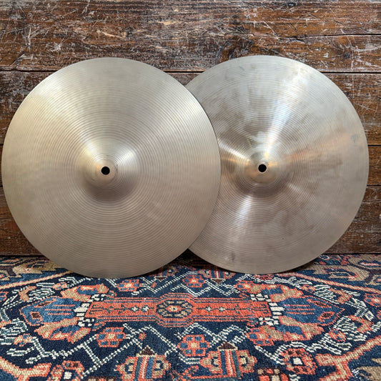 14" Zildjian A 1970s New Beat Hi-Hat Cymbal Pair 934g/1242g *Video Demo*