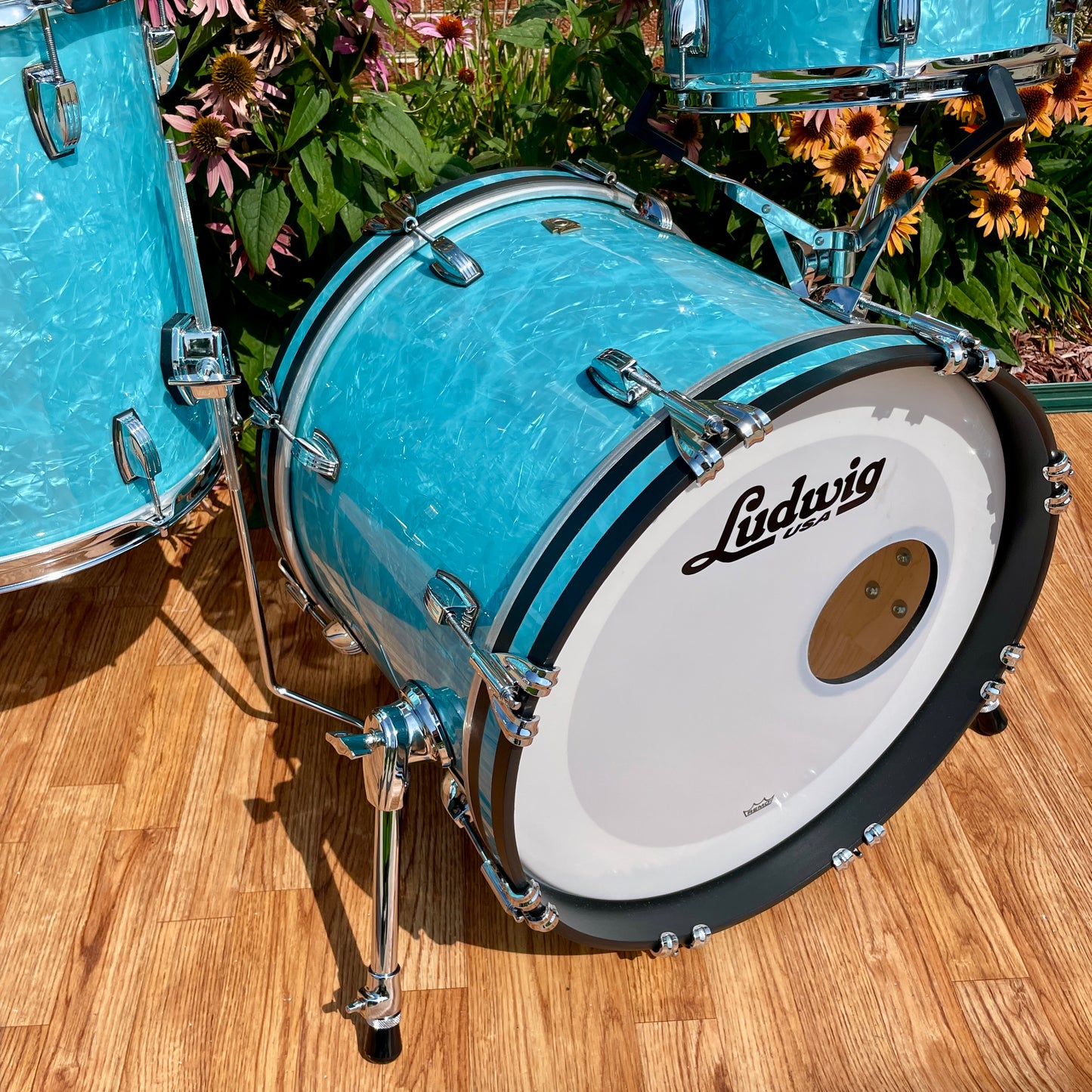 Ludwig Classic Maple Bop Kit Drum Set Glacier Blue 18/12/14 *Mint*