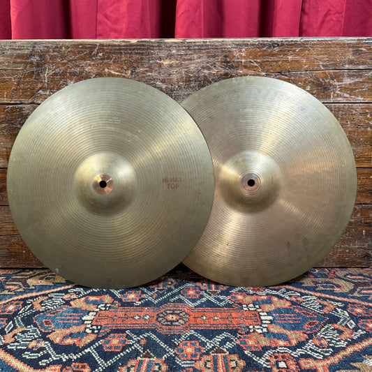 15" Paiste Formula 602 Pre-Serial 1960s Hi-Hat Cymbal Pair 1162g/1194g *Video Demo*