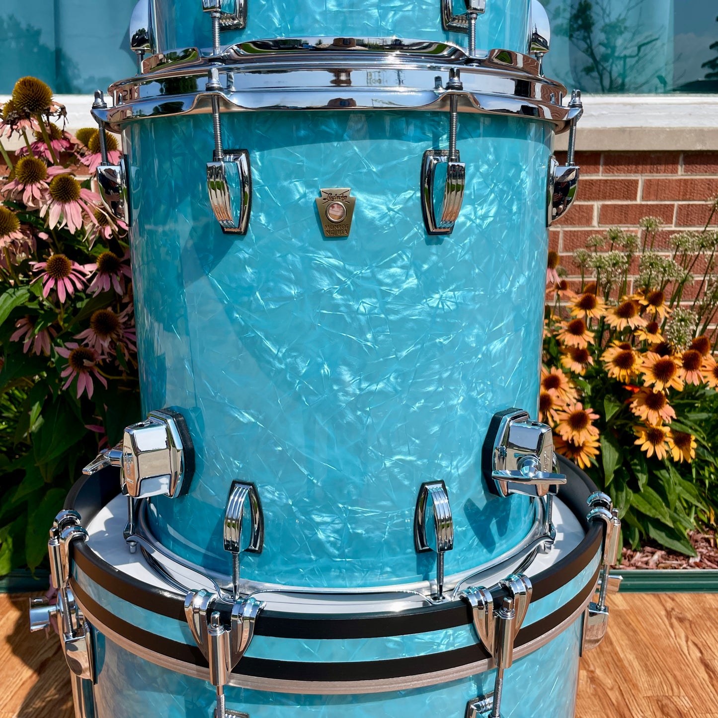 Ludwig Classic Maple Bop Kit Drum Set Glacier Blue 18/12/14 *Mint*