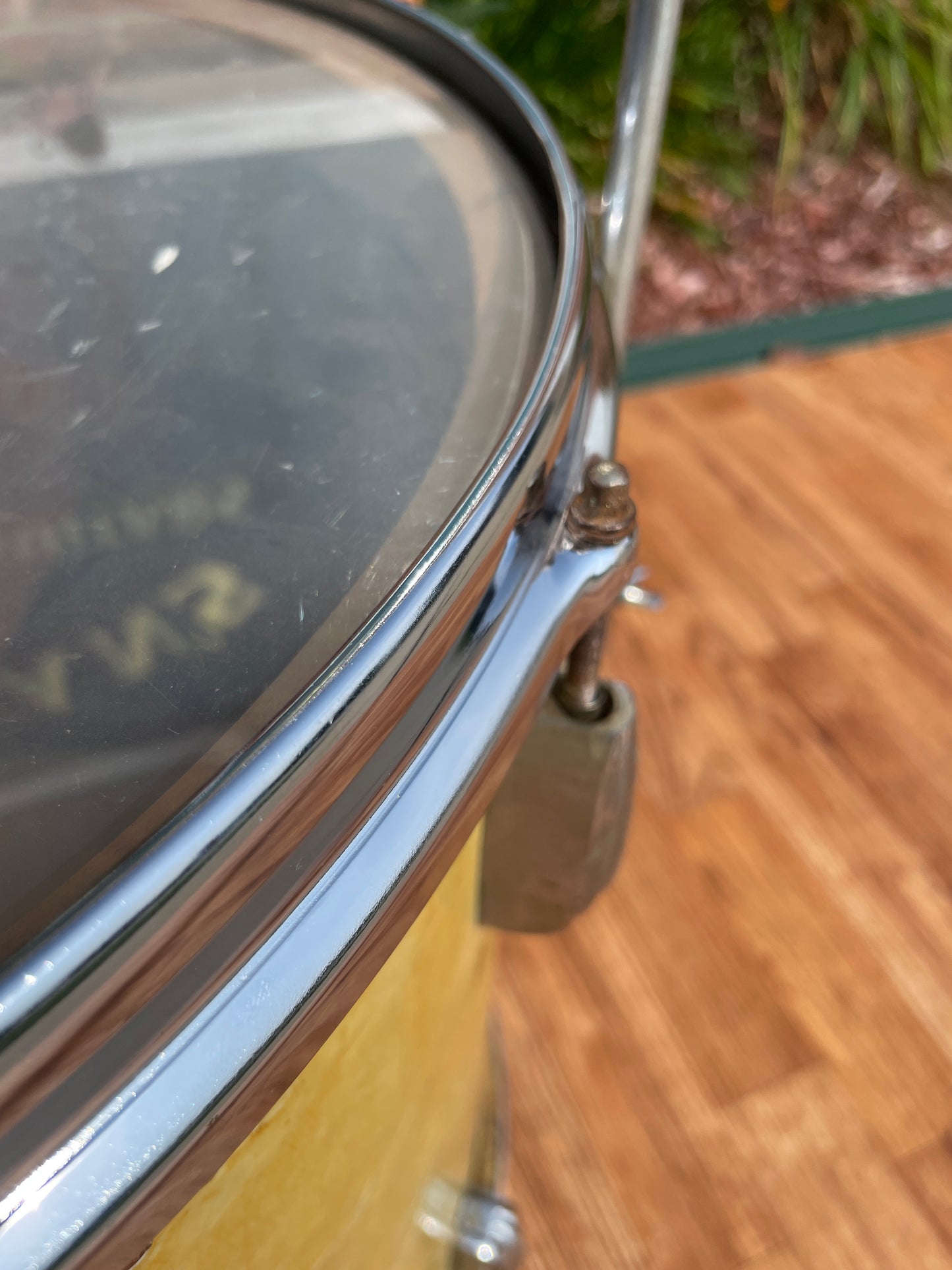1950s Slingerland Radio King 16x18 Floor Tom Single Drum White Marine Pearl
