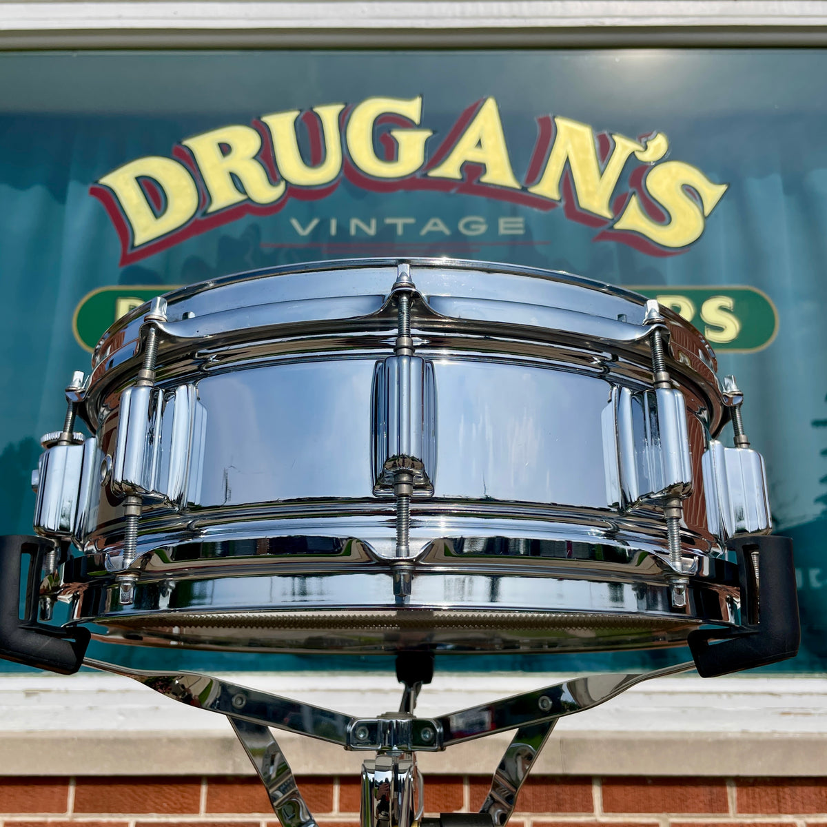 1970s Rogers Big R Super Ten 5x14 Snare Drum Chrome Over Steel