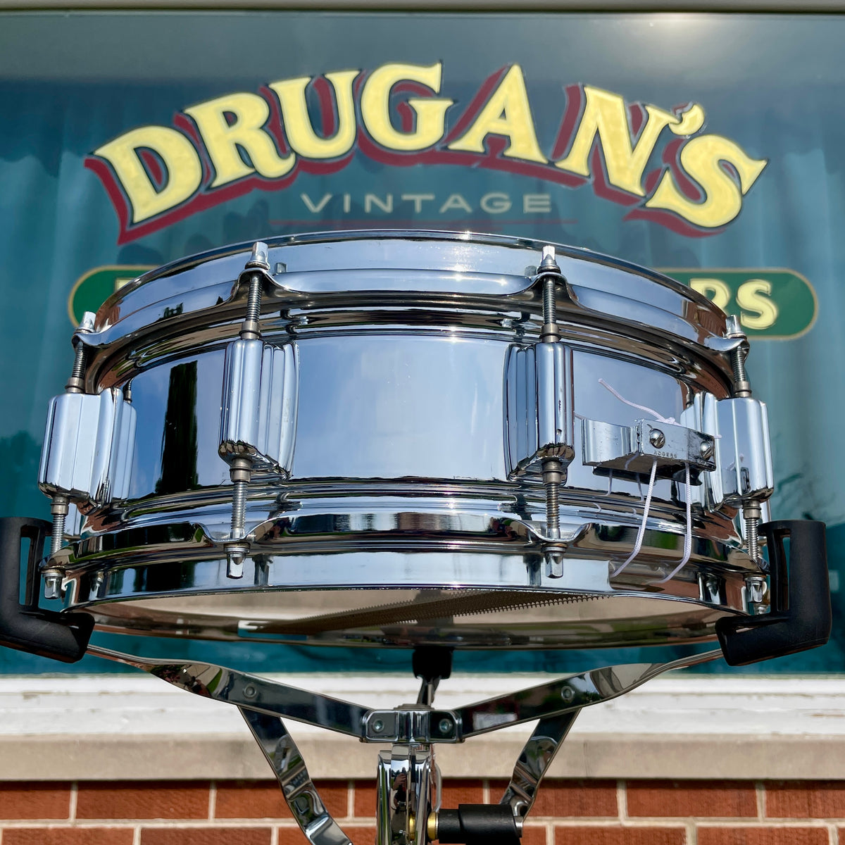 1970s Rogers Big R Super Ten 5x14 Snare Drum Chrome Over Steel