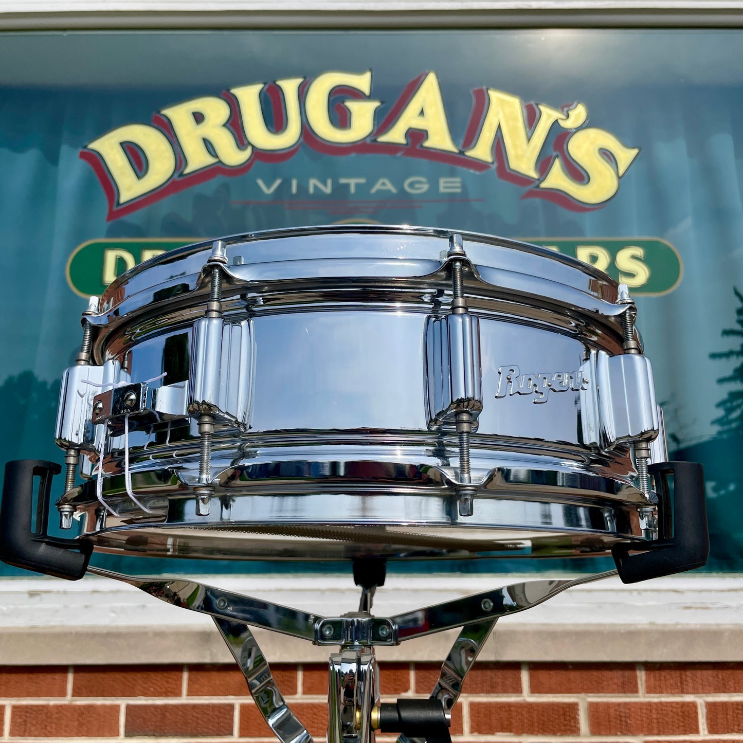 1970s Rogers Big R Super Ten 5x14 Snare Drum Chrome Over Steel