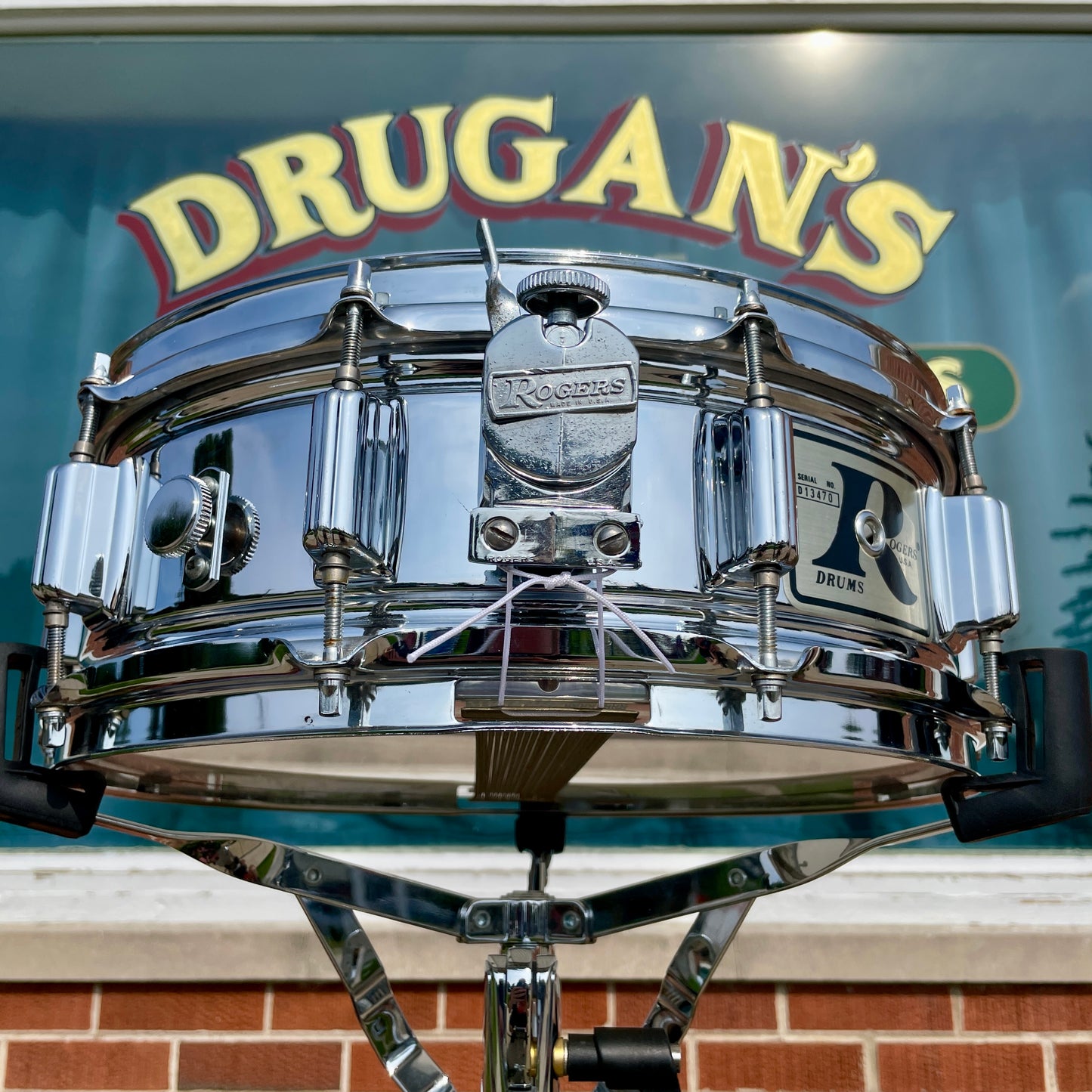 1970s Rogers Big R Super Ten 5x14 Snare Drum Chrome Over Steel
