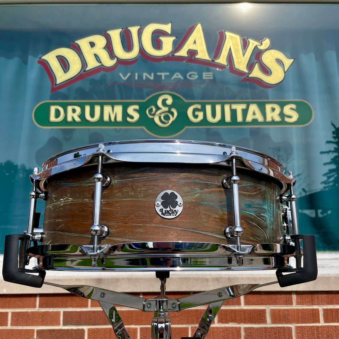 Lucky Drums Company 5x14 Copper Snare Drum w/ Patina *Video*