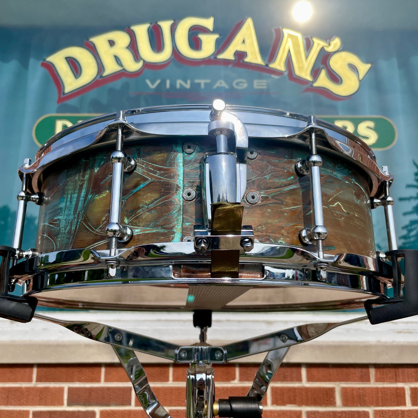Lucky Drums Company 5x14 Copper Snare Drum w/ Patina *Video*