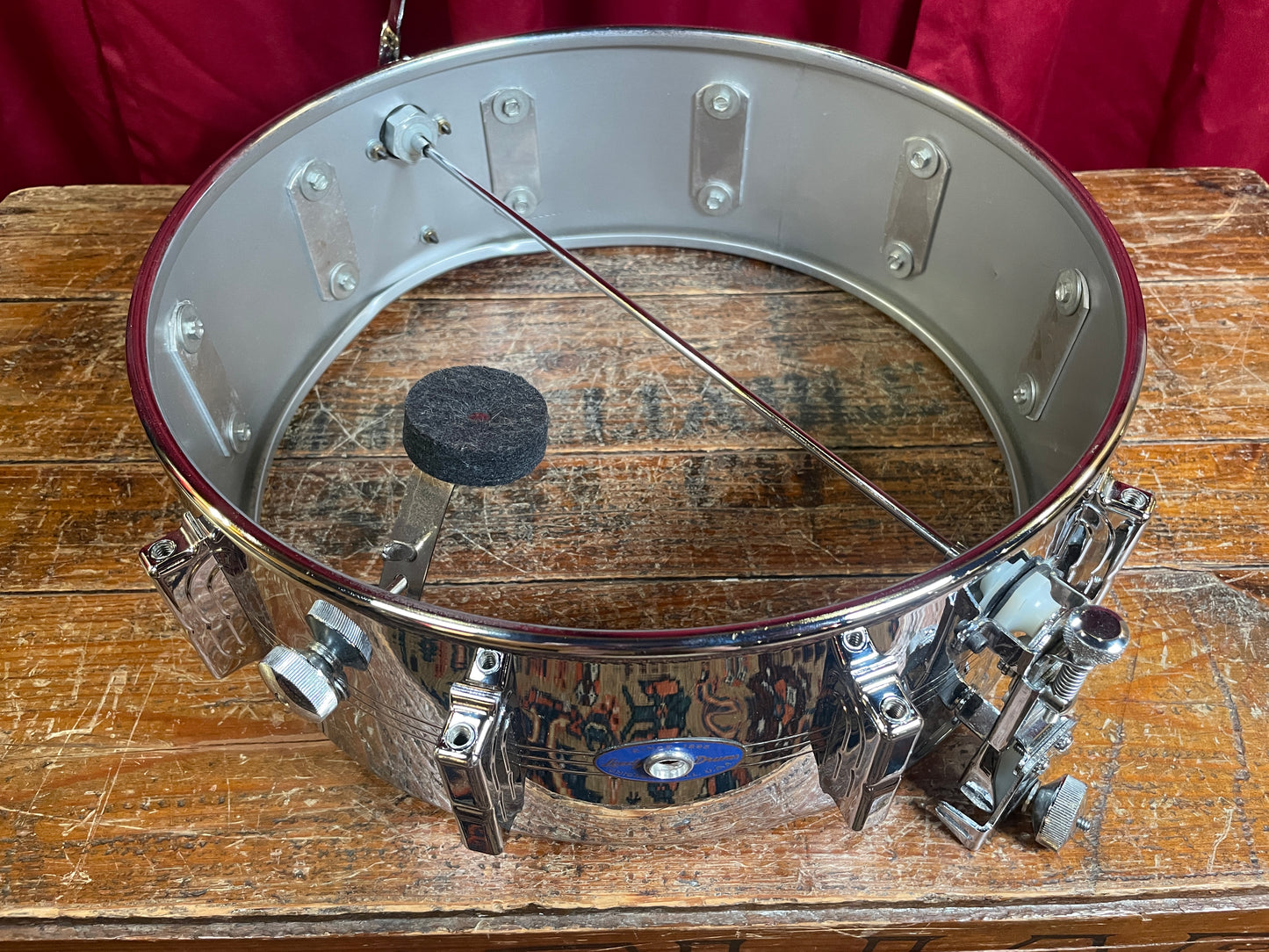 1960s Leedy by Slingerland 5x14 Shelly Manne Model COB Snare Drum No. 393 Slingerleedy Chrome Over Brass
