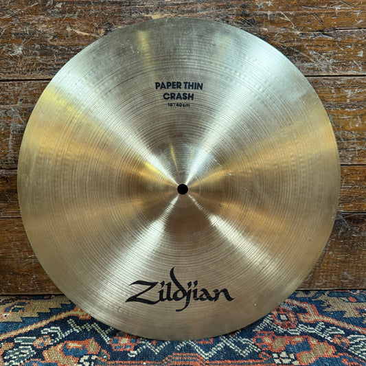 16" Zildjian A 1980s Paper Thin Crash Cymbal 894g *Video Demo*
