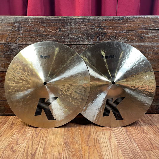 14" Zildjian K Hi-Hat Cymbal Pair 1098g/1380g K0823 *Video Demo*