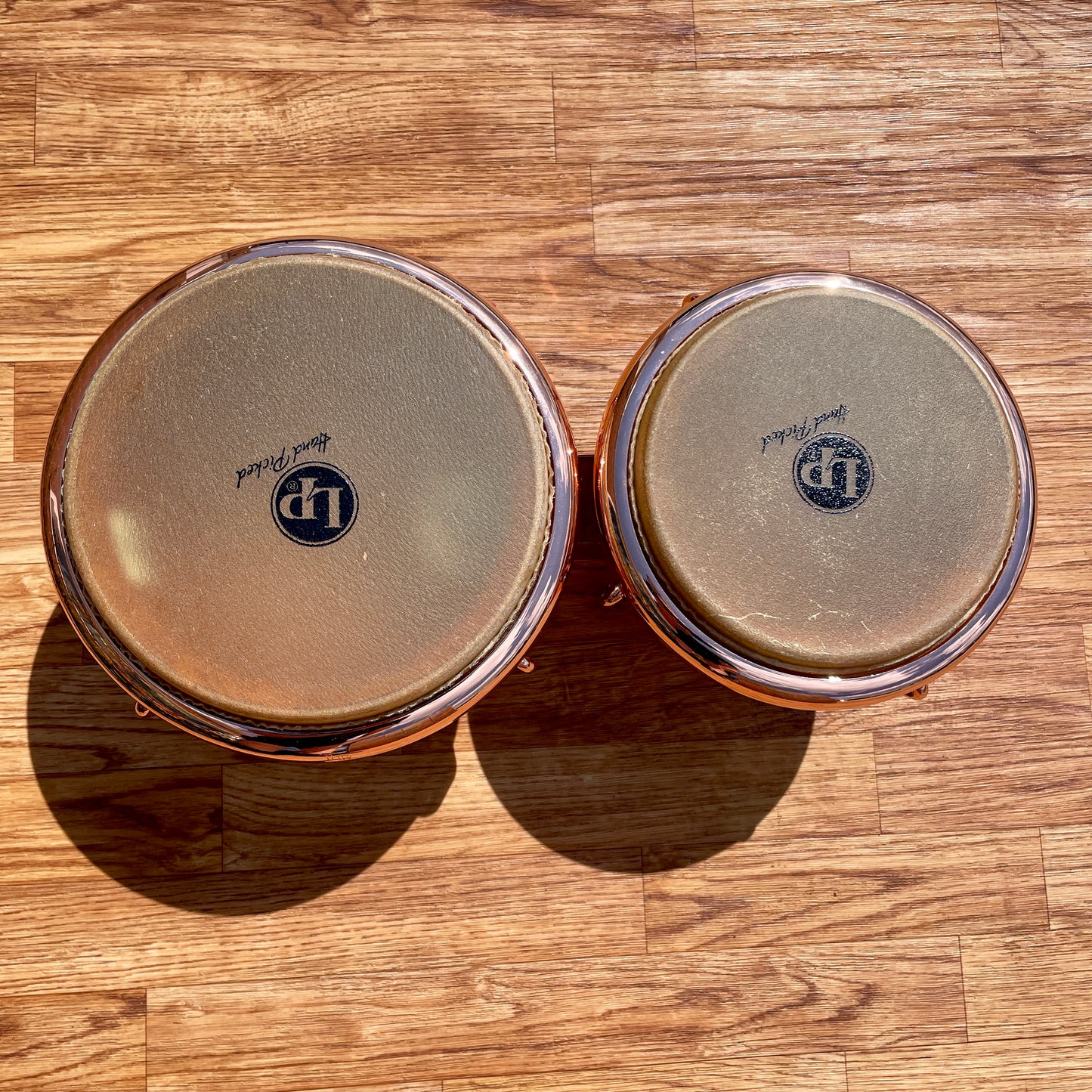 LP Latin Percussion LP201AX-2CB Limited Edition Cherry Bongos w/ Copper Plated Hardware