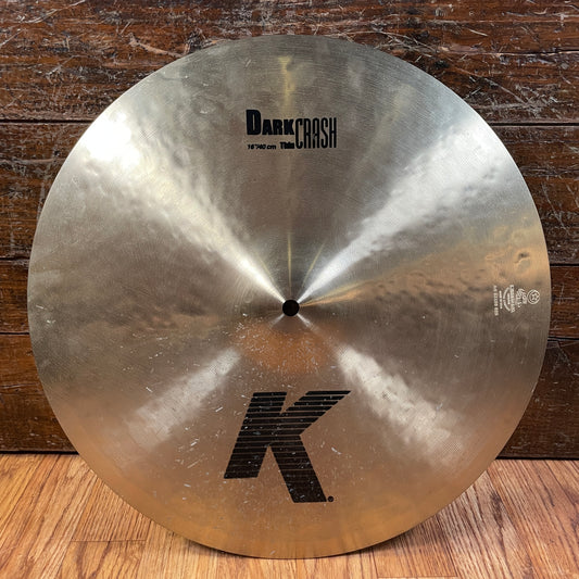 16" Zildjian K Dark Thin Crash Cymbal 1112g K0902 *Video Demo*