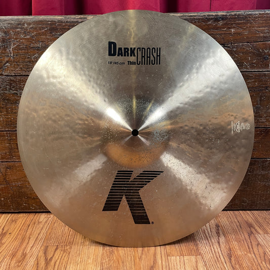 18" Zildjian K Dark Thin Cymbal Crash 1278g K0904 *Video Demo*