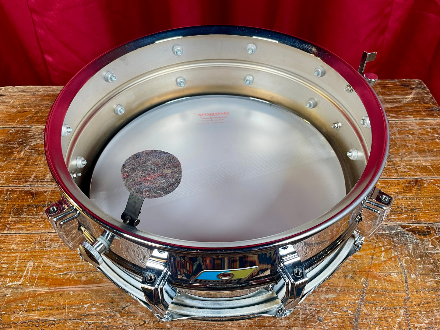 Early 1970s Ludwig 5x14 "Cut Badge" Brass Shell Supraphonic Snare Drum COB