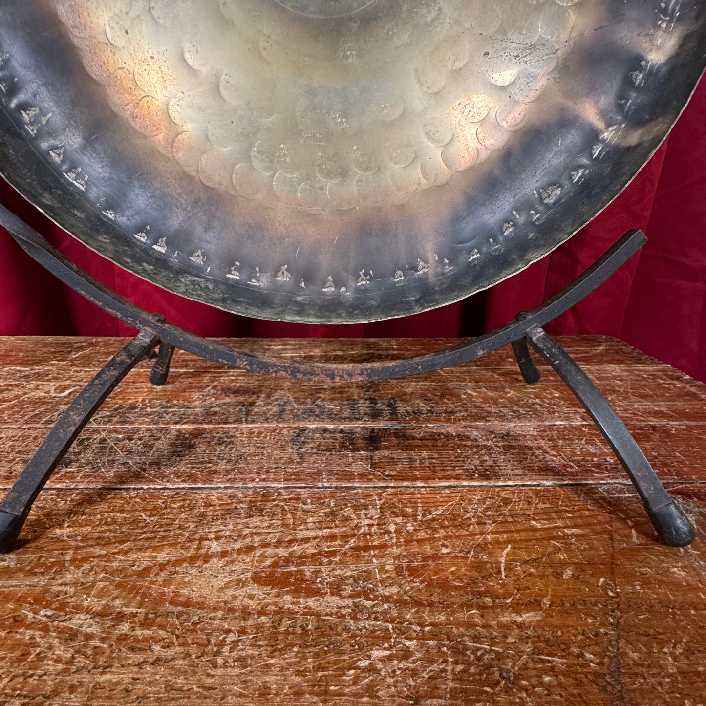 1970s 16" Paiste / Ludwig Dinner Gong Cymbal w/ Stand No. 752 *Video Demo*