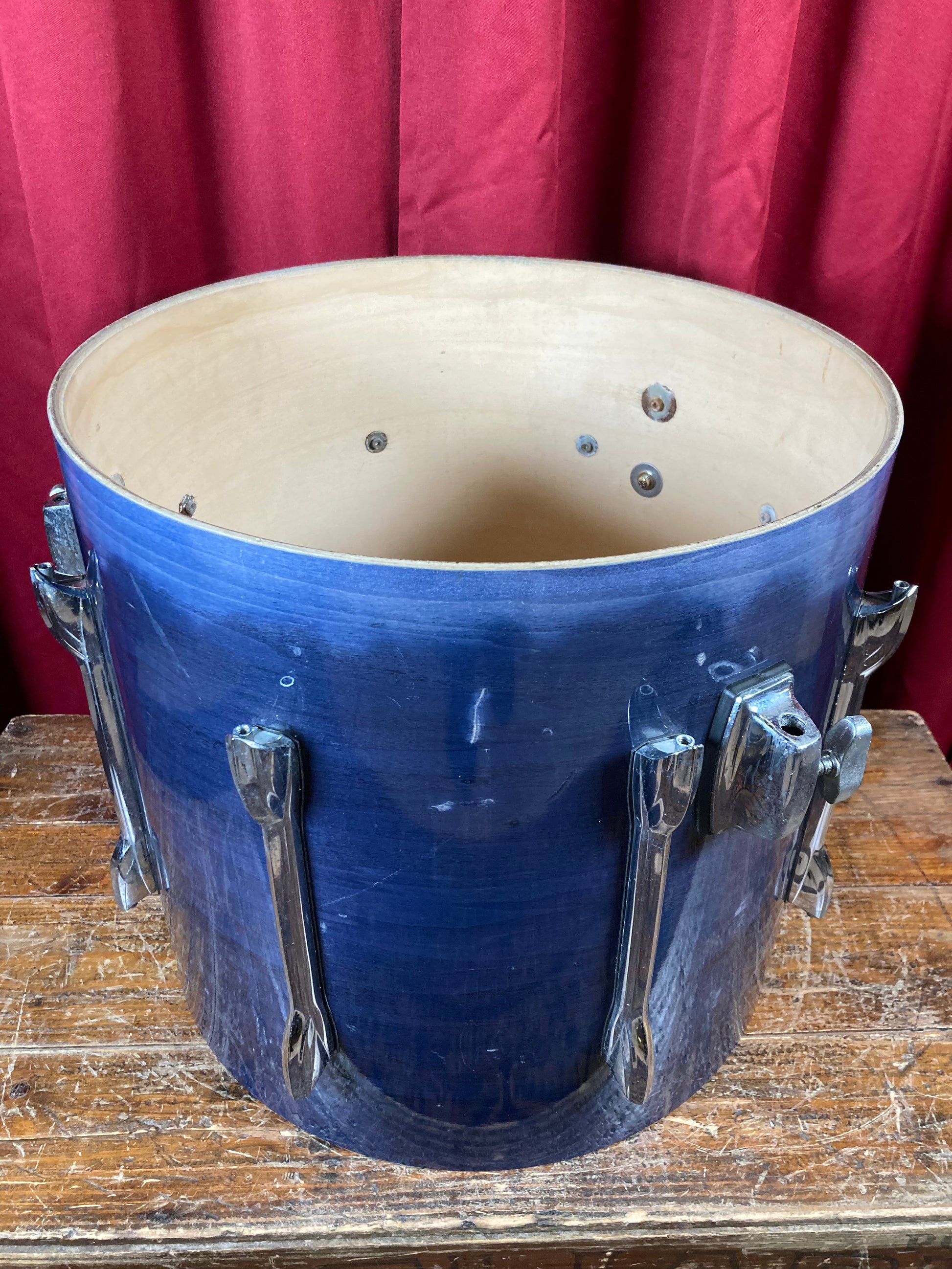 1990s Premier XPK 16x16 Floor Tom Shell Project Single Drum Sapphire B ...