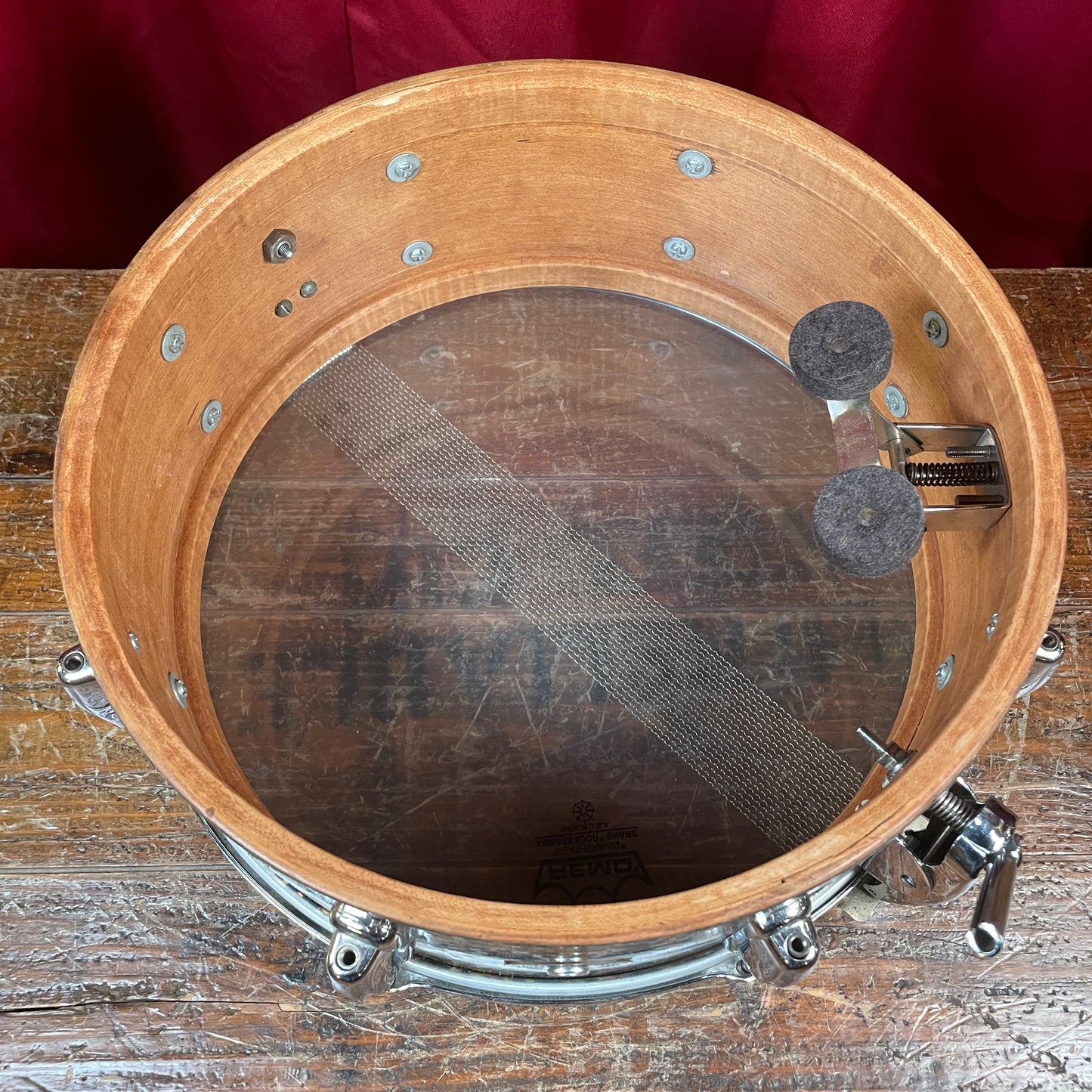 1962 Slingerland 5.5x14 No. 153 Radio King Super Gene Krupa Solid Shell Snare Drum Mardi Gras