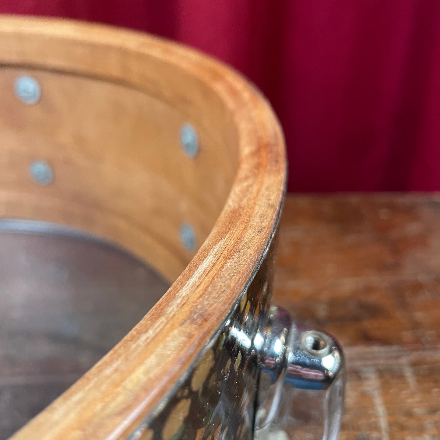 1962 Slingerland 5.5x14 No. 153 Radio King Super Gene Krupa Solid Shell Snare Drum Mardi Gras