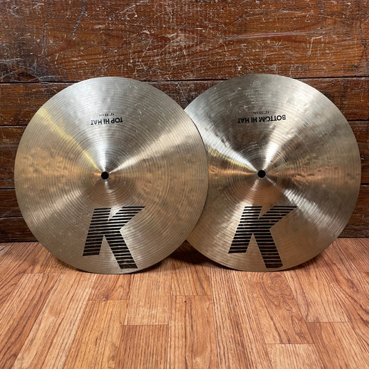 13" Zildjian K 1980s Hi-Hat Cymbal Pair 812g/1014g IAK *Video Demo*