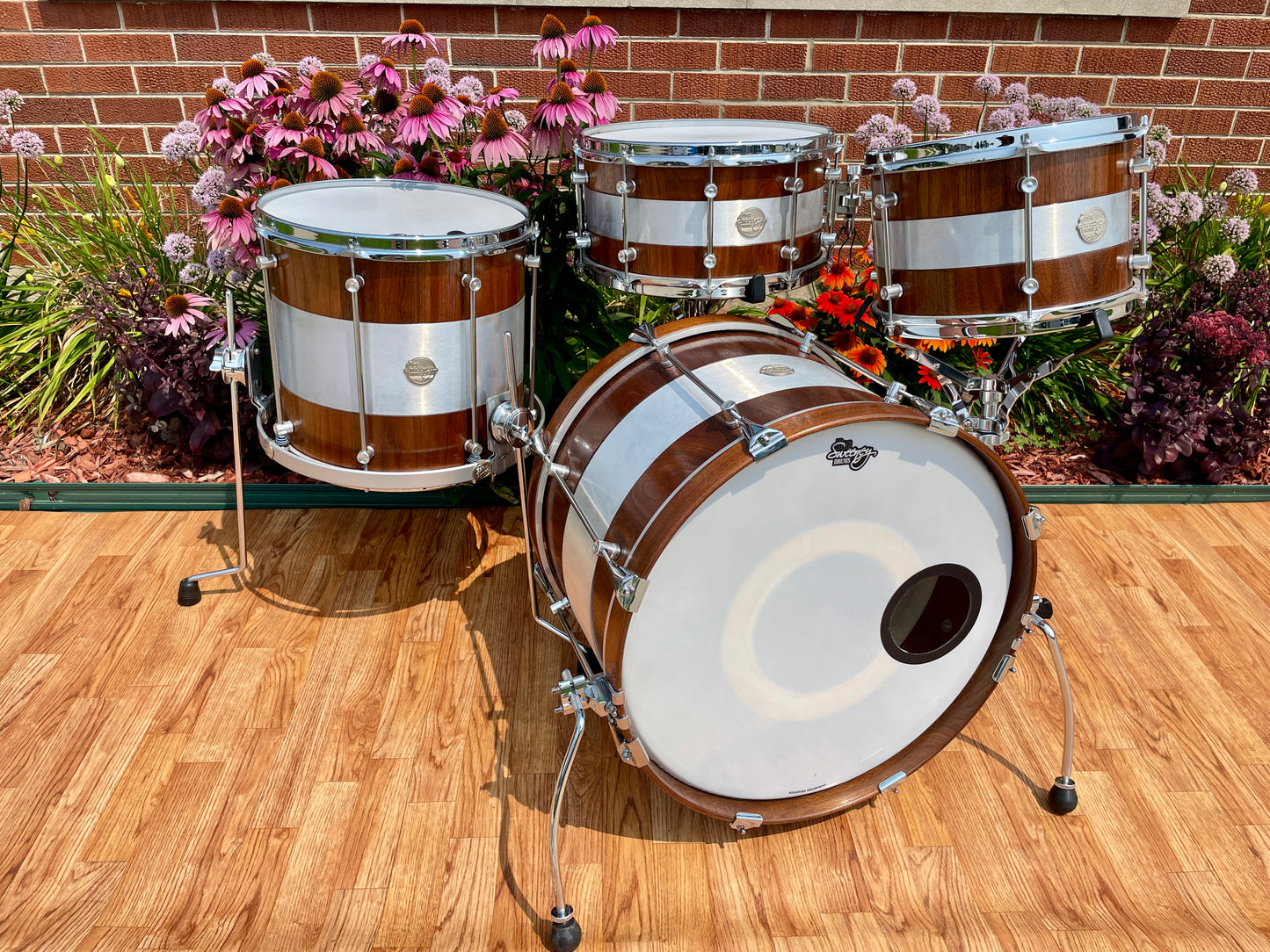 Doc Sweeney RX2 Walnut RX2 Drum Set 20/12/14 w/ 7x14 Snare *Video Demo*