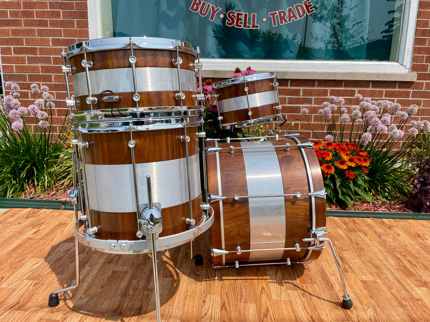 Doc Sweeney RX2 Walnut RX2 Drum Set 20/12/14 w/ 7x14 Snare *Video Demo*