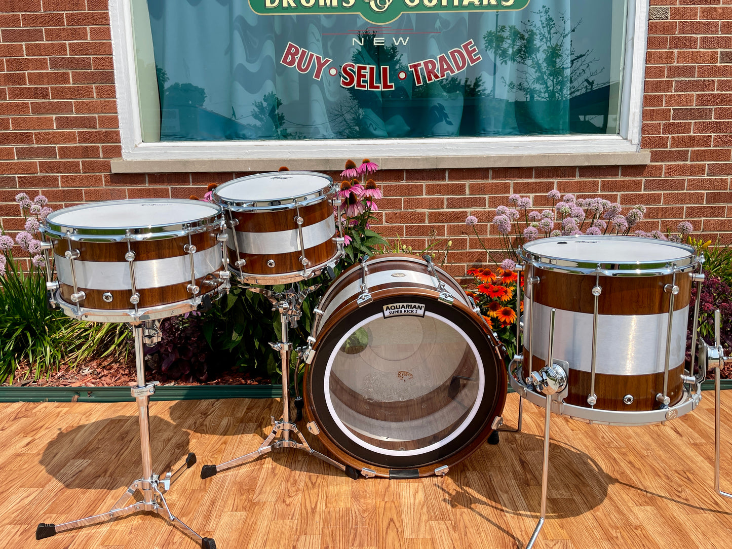 Doc Sweeney RX2 Walnut RX2 Drum Set 20/12/14 w/ 7x14 Snare *Video Demo*