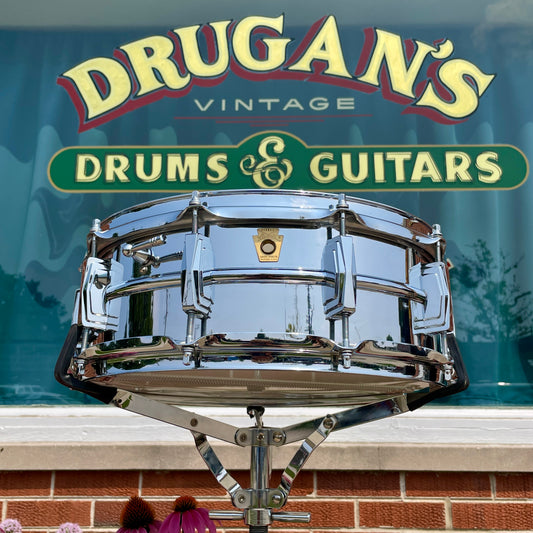 1960s Ludwig 5x14 Supraphonic No. 400 Snare Drum Supra-Phonic *Brass Hoops *