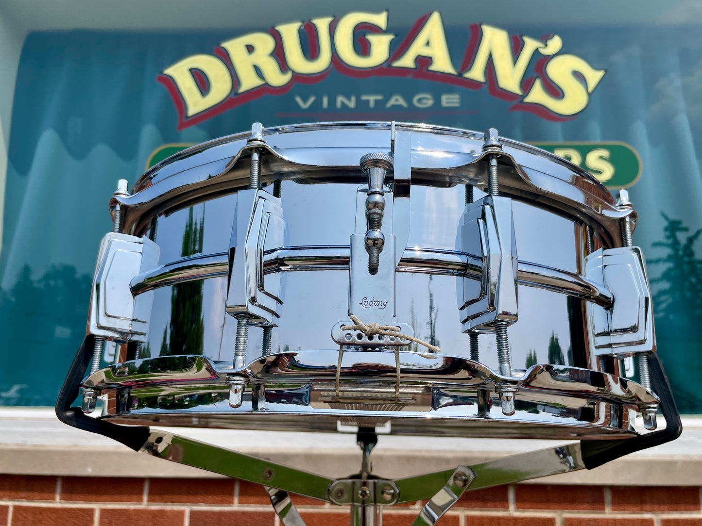1960s Ludwig 5x14 Supraphonic No. 400 Snare Drum Supra-Phonic *Brass Hoops *