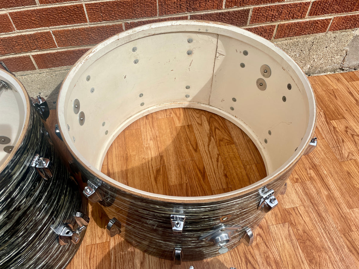1966 Ludwig Hollywood Drum Set Oyster Black Pearl 22/12/12/16