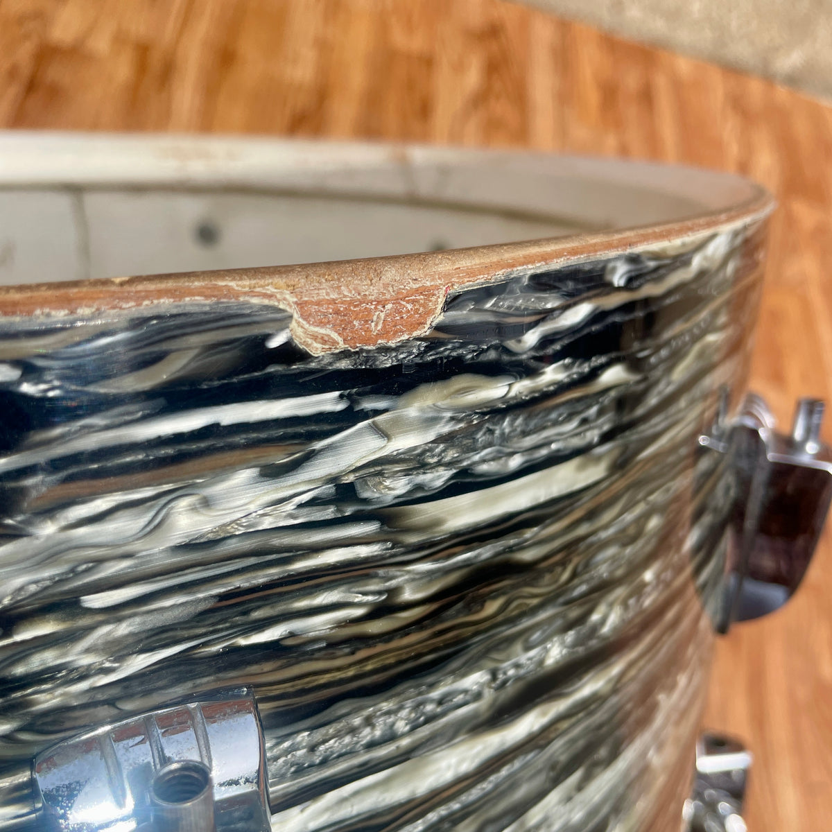 1966 Ludwig Hollywood Drum Set Oyster Black Pearl 22/12/12/16