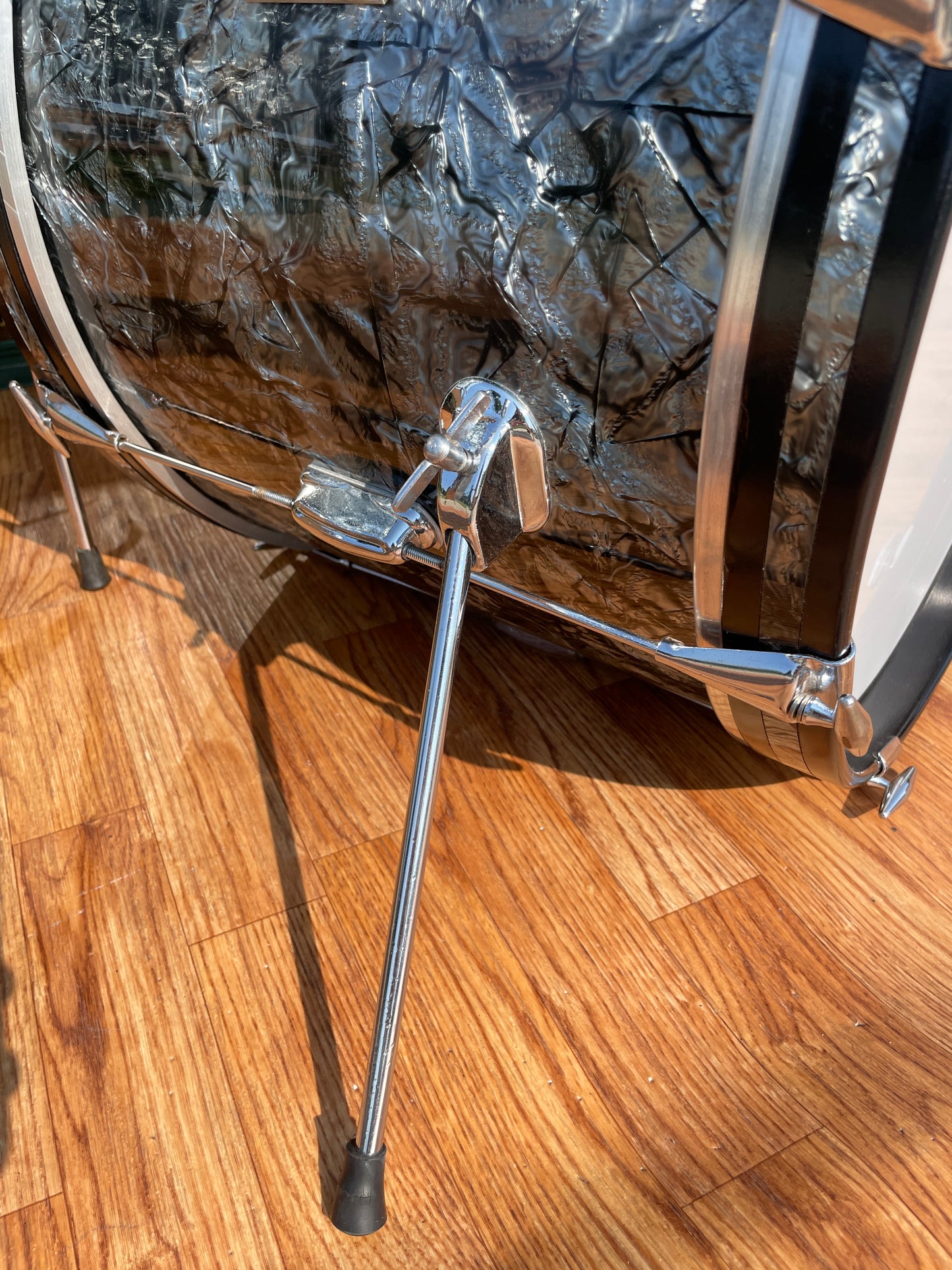 1960s Slingerland No. 74N Stage Band Drum Set Black Diamond Pearl 20/13/14 w/ 5.5x14 Snare Drum