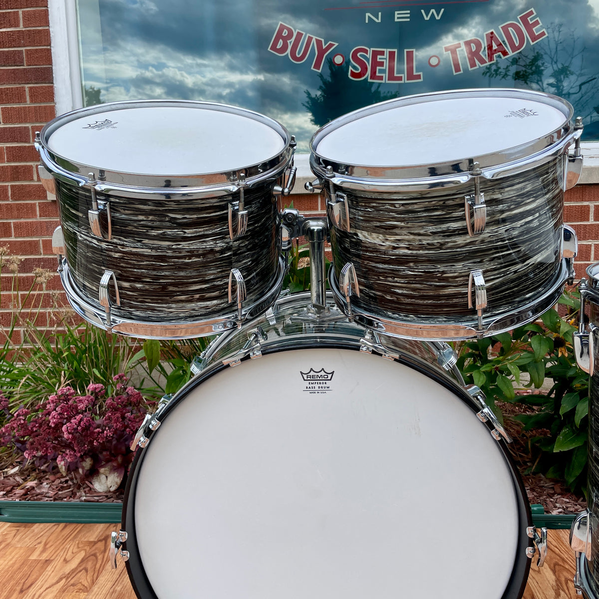 1966 Ludwig Hollywood Drum Set Oyster Black Pearl 22/12/12/16