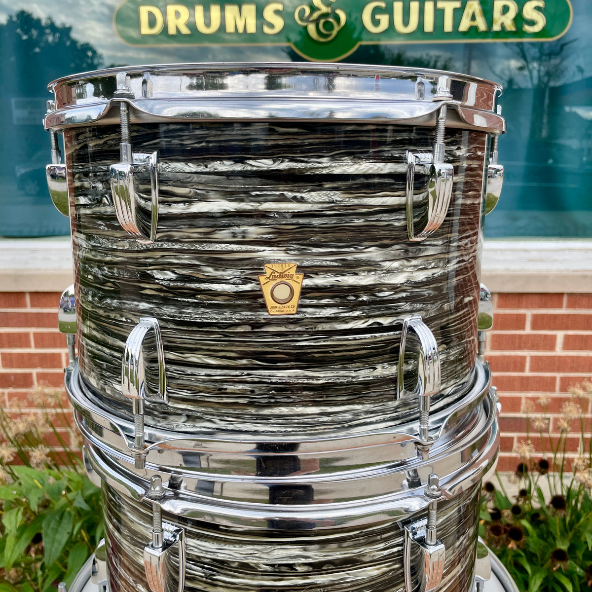 1966 Ludwig Hollywood Drum Set Oyster Black Pearl 22/12/12/16