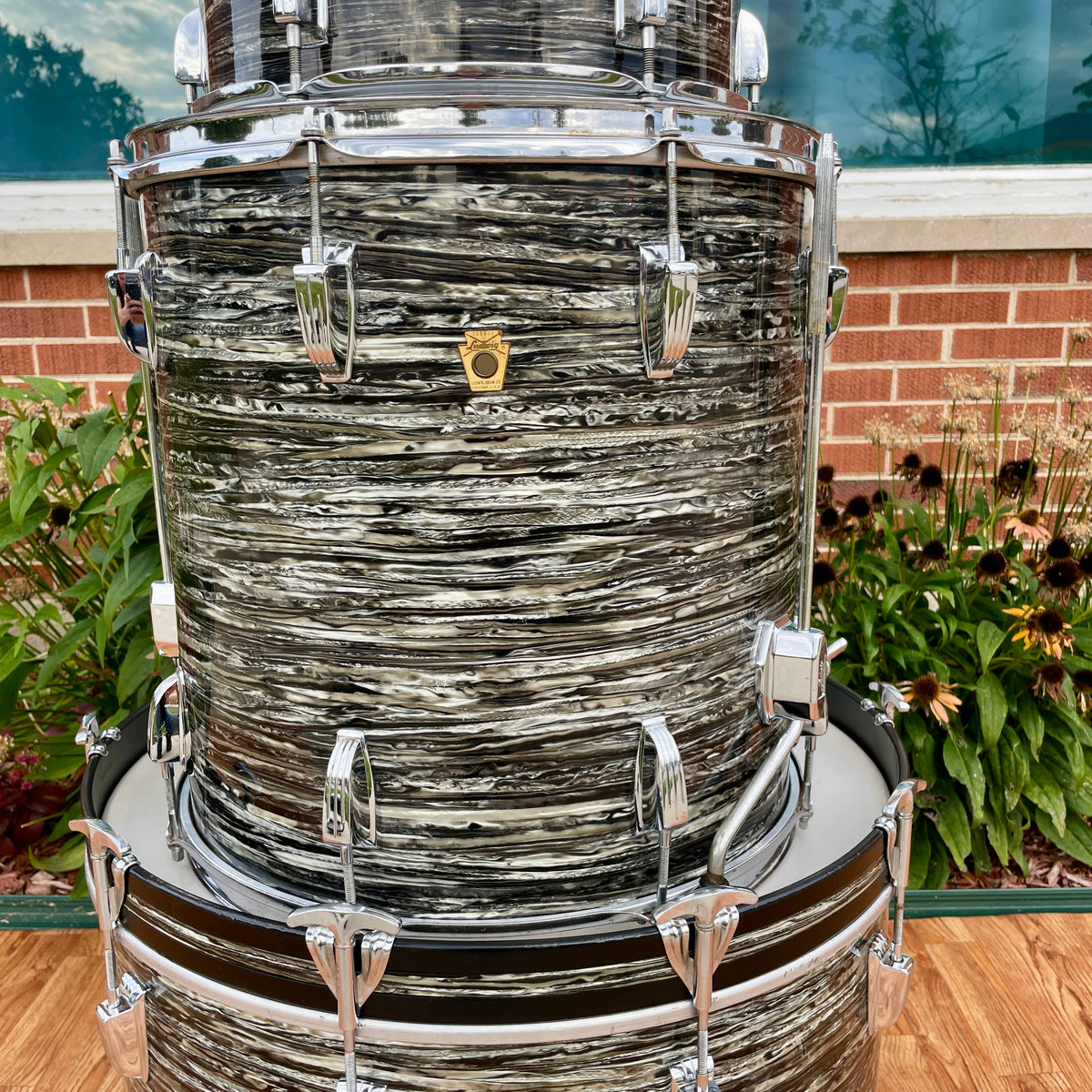 1966 Ludwig Hollywood Drum Set Oyster Black Pearl 22/12/12/16