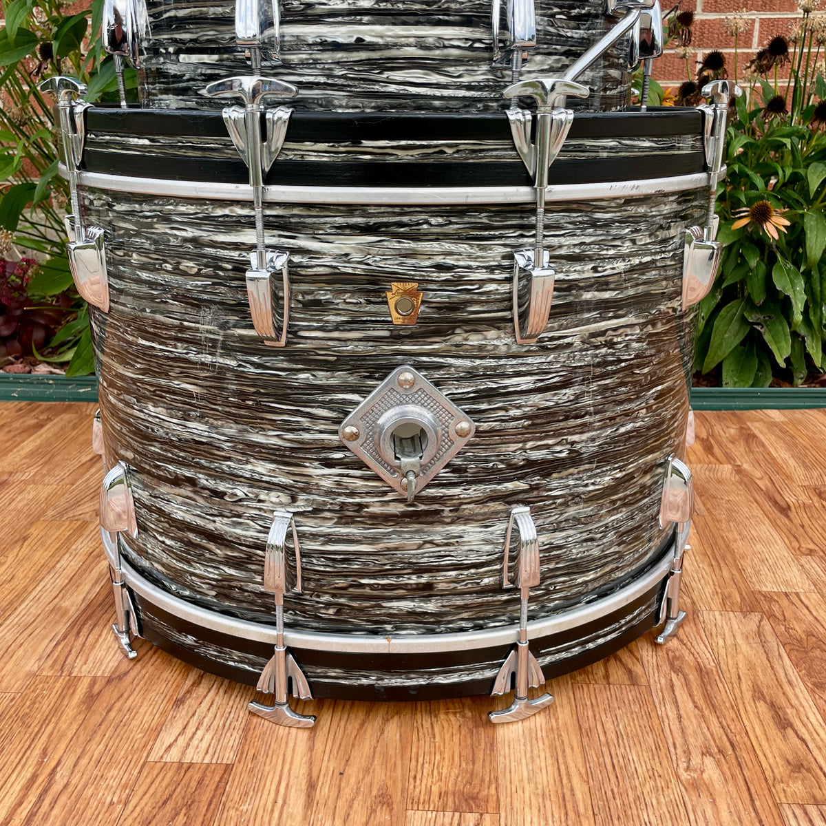 1966 Ludwig Hollywood Drum Set Oyster Black Pearl 22/12/12/16