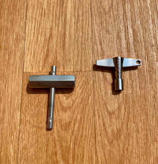 Vintage Ludwig Drum Tuning Key and Rail Consolette Hex Wrench Set